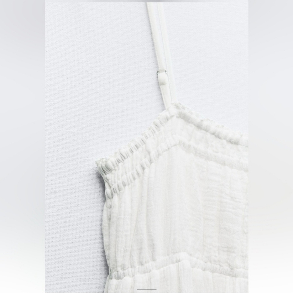 Zara Cotton Maxi Dress White NWT size XL - Picture 12 of 16